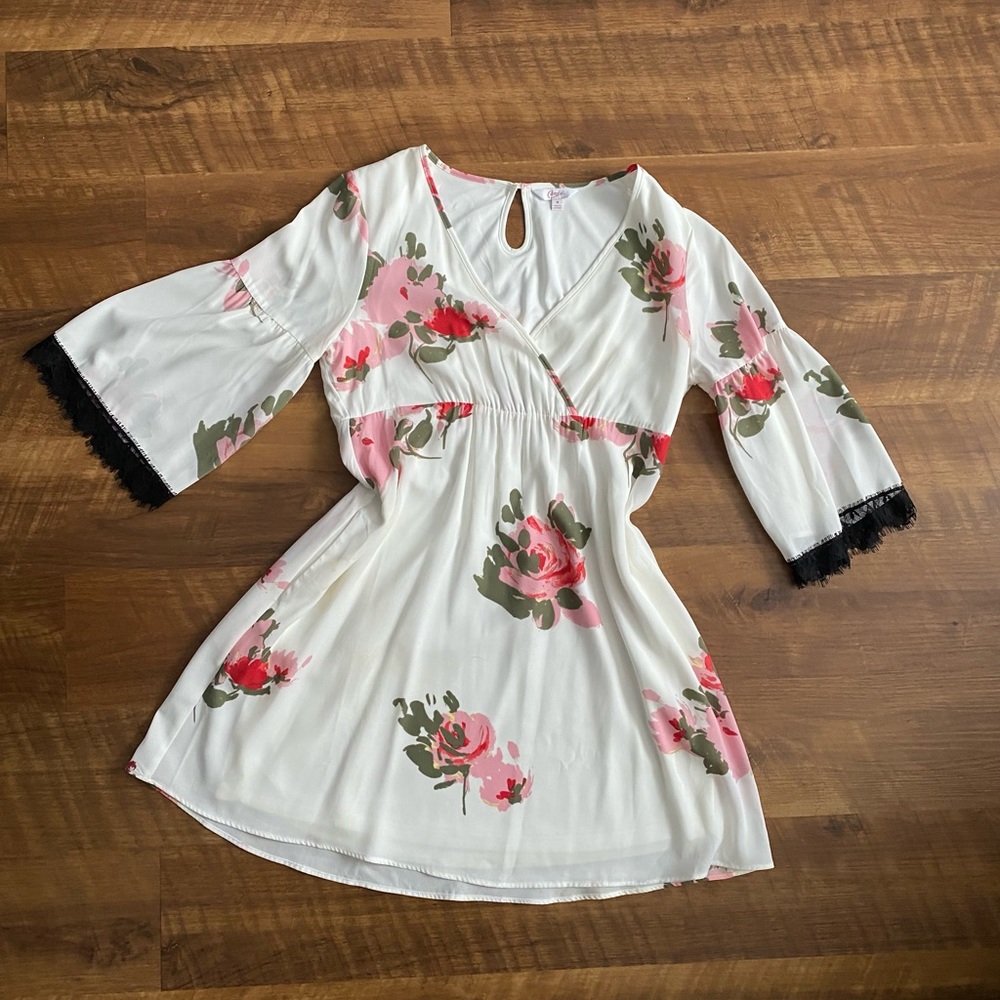 White floral dress